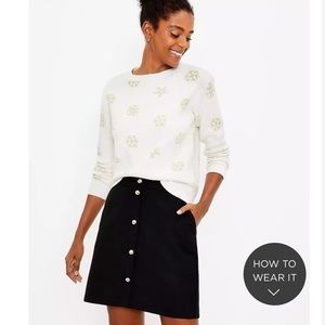 Loft WOOLY BUTTON POCKET SKIRT